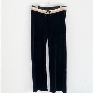Juicy Couture Black Velour Track Pants